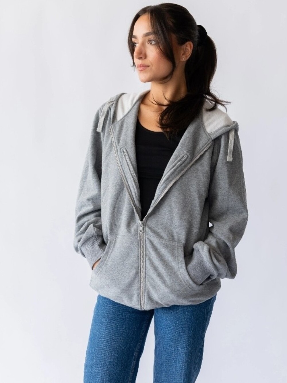 Clever Travel Companion Pickpocket Proof Full Zip Hoodie Sweatshirt L